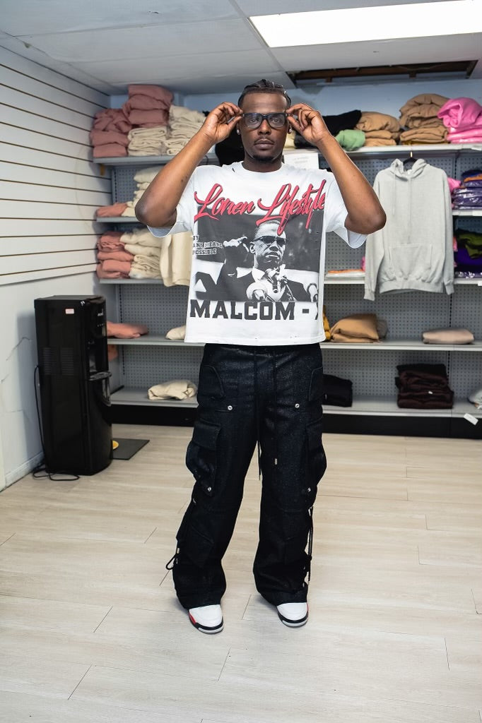 Malcolm X Loner Graphic Tee – White