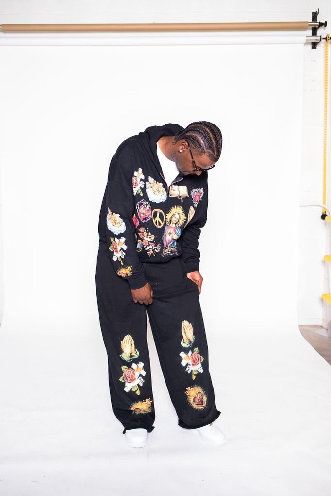 Rosary Tracksuit - Black