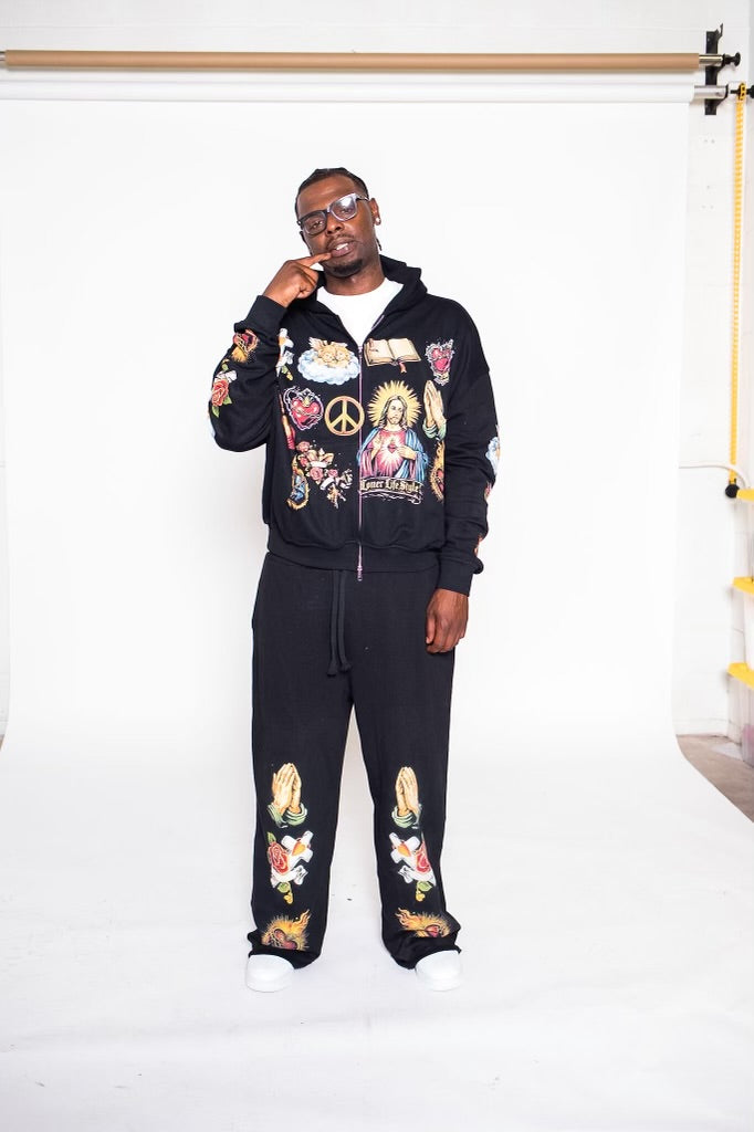 Rosary Tracksuit - Black